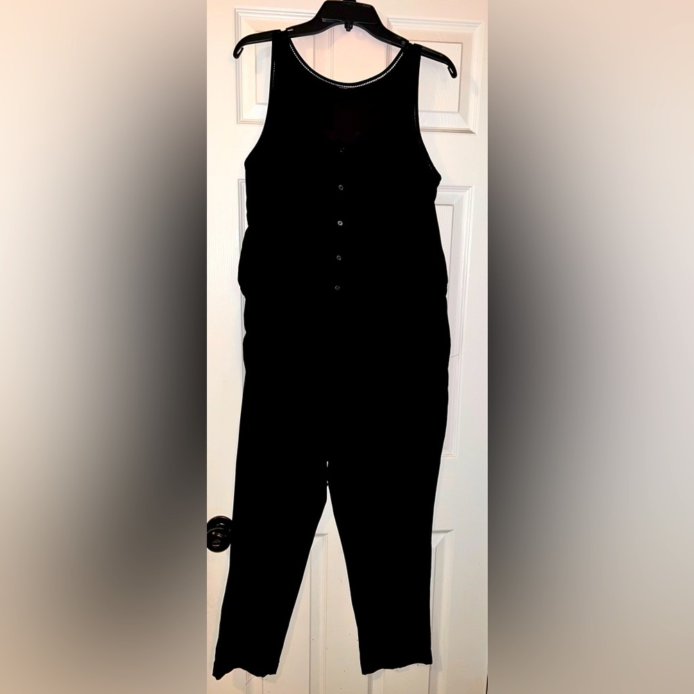 Black Loft Petite Large Jumpsuit